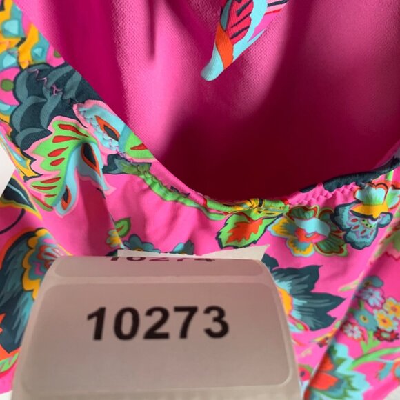 Jessica Simpson Women's Lip Gloss Rosies Bushes One-Piece Swimsuit Size M NWT - Picture 7 of 7